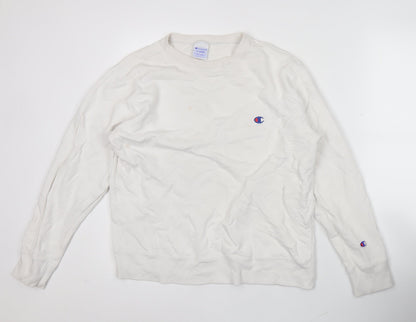 Mens UK Size XL Champion White Pullover Sweatshirt