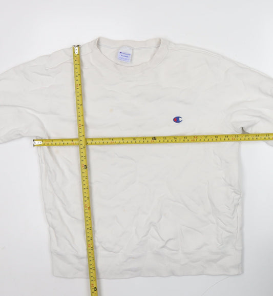Mens UK Size XL Champion White Pullover Sweatshirt