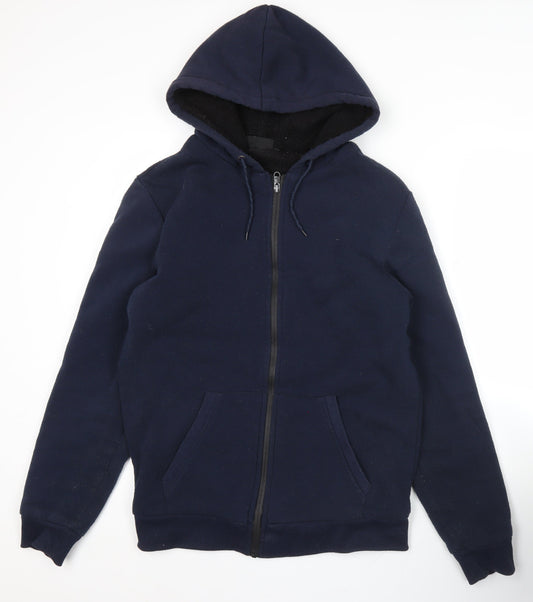Mens UK Size M New Era Blue Full Zip Hoodie