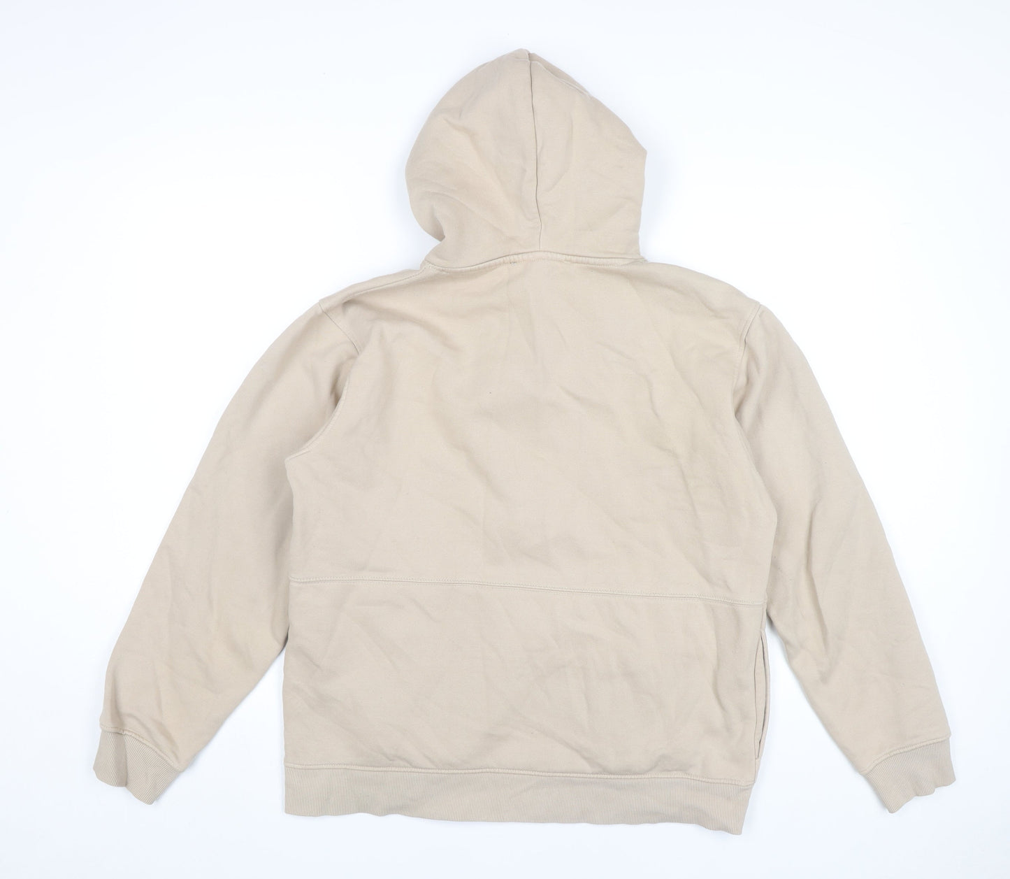 Mens UK Size M Pull&Bear Beige Pullover Hoodie