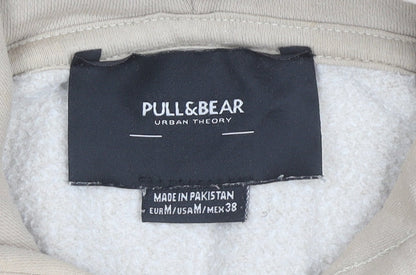 Mens UK Size M Pull&Bear Beige Pullover Hoodie