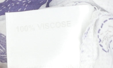 Isle Womens White Floral Button-Up Shirt Size 10 Viscose Tunic