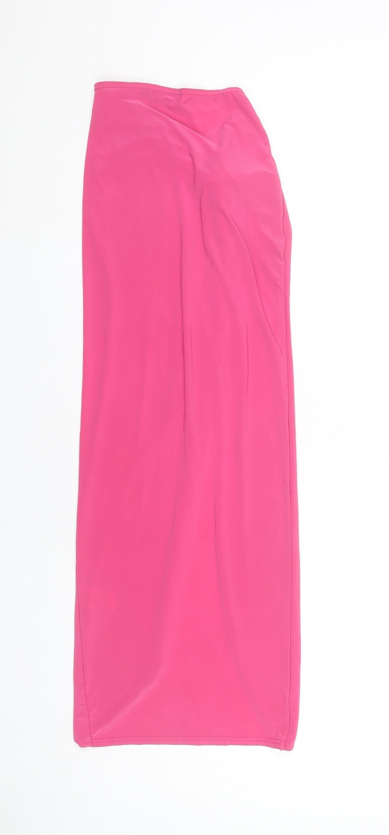 PrettyLittleThing Women’s Pink Size 6 Wrap Long Skirt