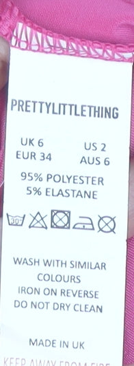 PrettyLittleThing Women’s Pink Size 6 Wrap Long Skirt