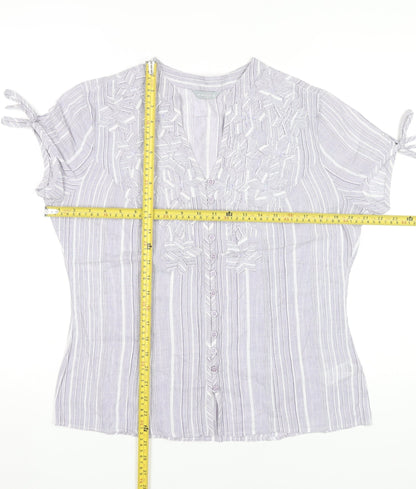 Womens UK Size 12 Marks and Spencer Purple Tunic Blouse