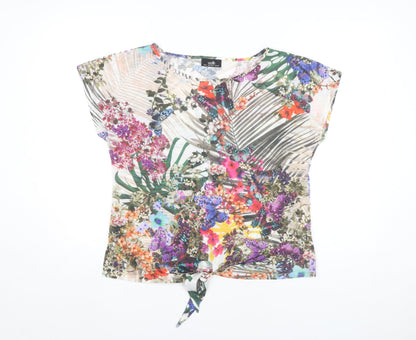 Womens UK Size M Wallis Multicoloured Basic T-Shirt