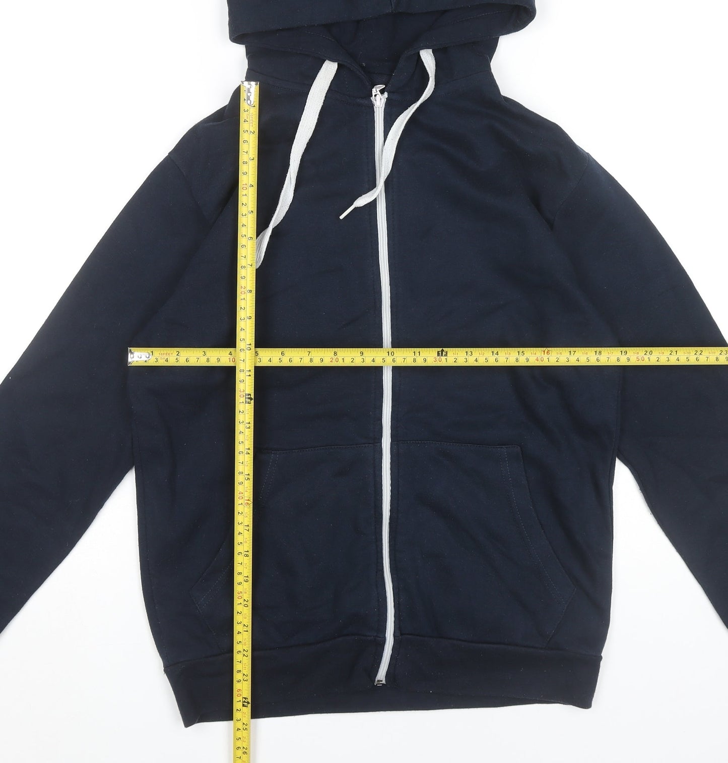 R.W.C Men's Blue Small Full Zip Hoodie with Pockets