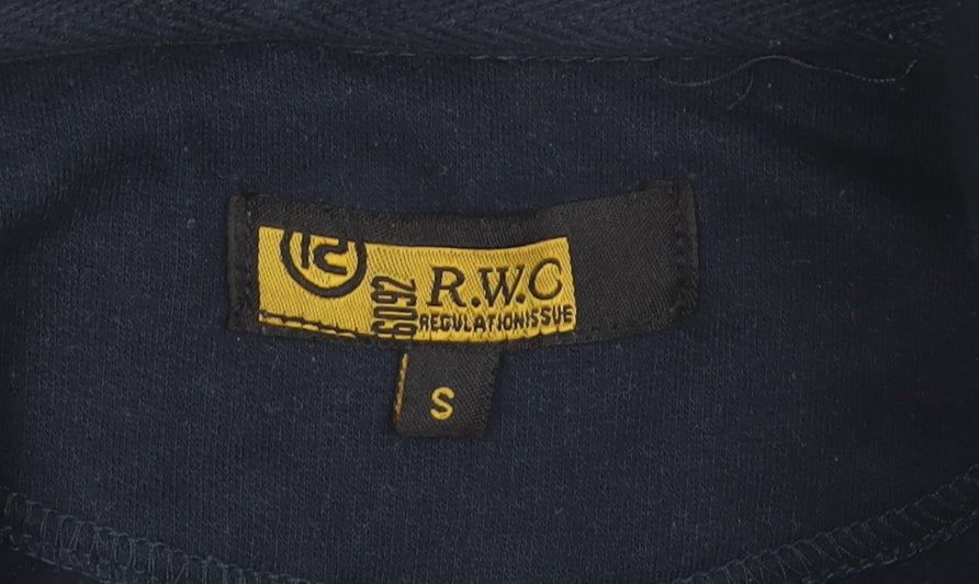 R.W.C Men's Blue Small Full Zip Hoodie with Pockets