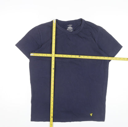 Lyle & Scott Men's Blue Crew Neck Short Sleeve T-Shirt Size M