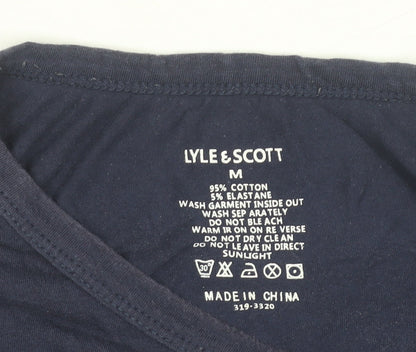 Lyle & Scott Men's Blue Crew Neck Short Sleeve T-Shirt Size M