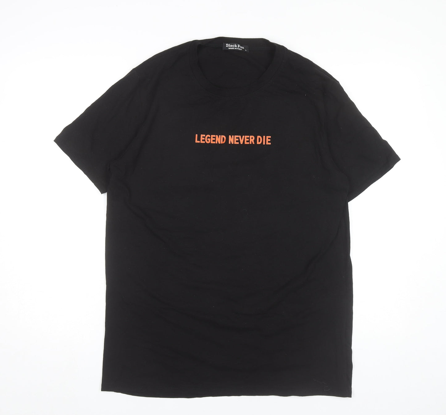 Black Fox Men's Black L Graphic Sports Quote T-Shirt