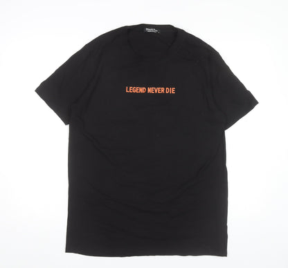 Black Fox Men's Black L Graphic Sports Quote T-Shirt