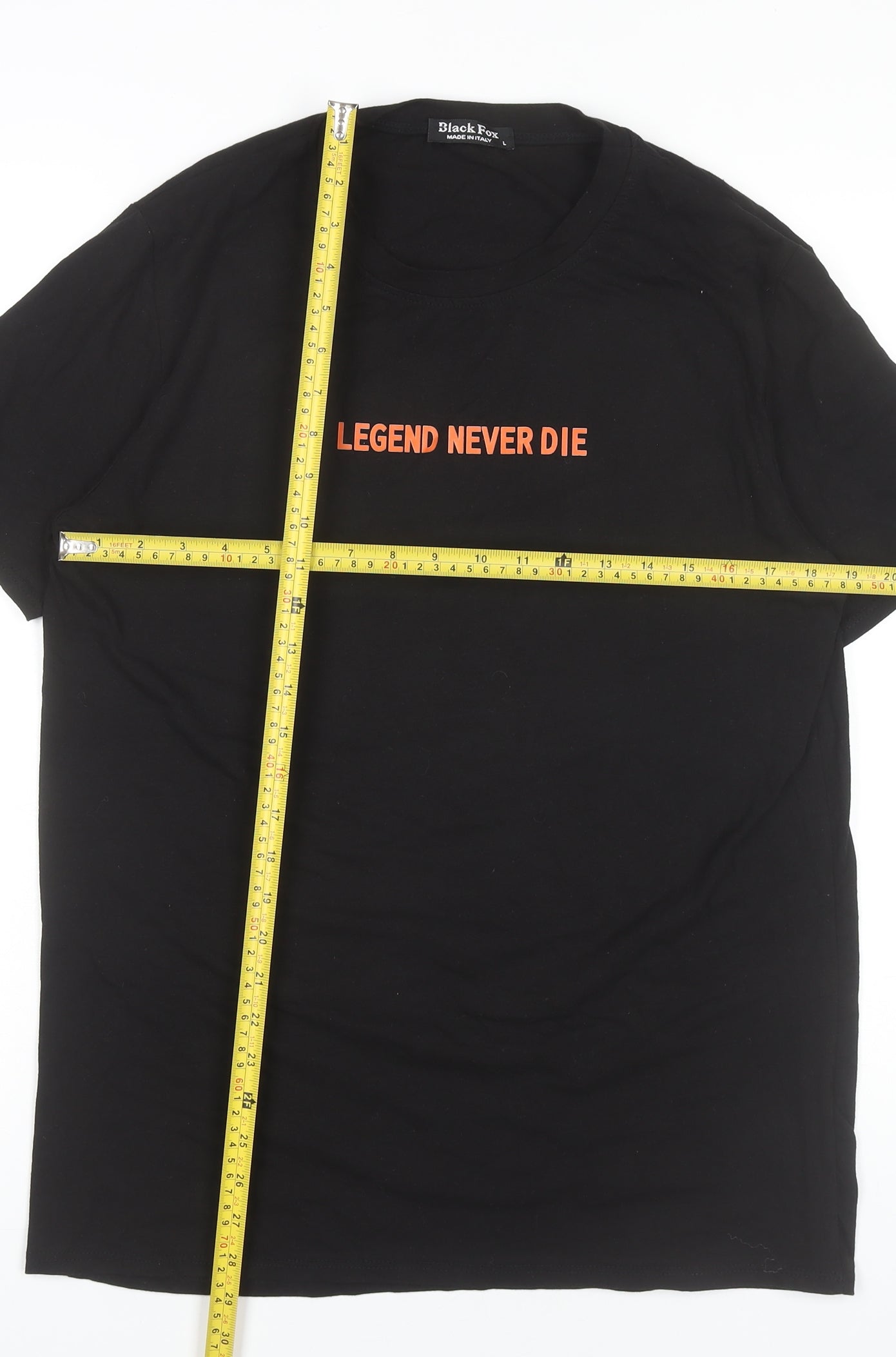 Black Fox Men's Black L Graphic Sports Quote T-Shirt