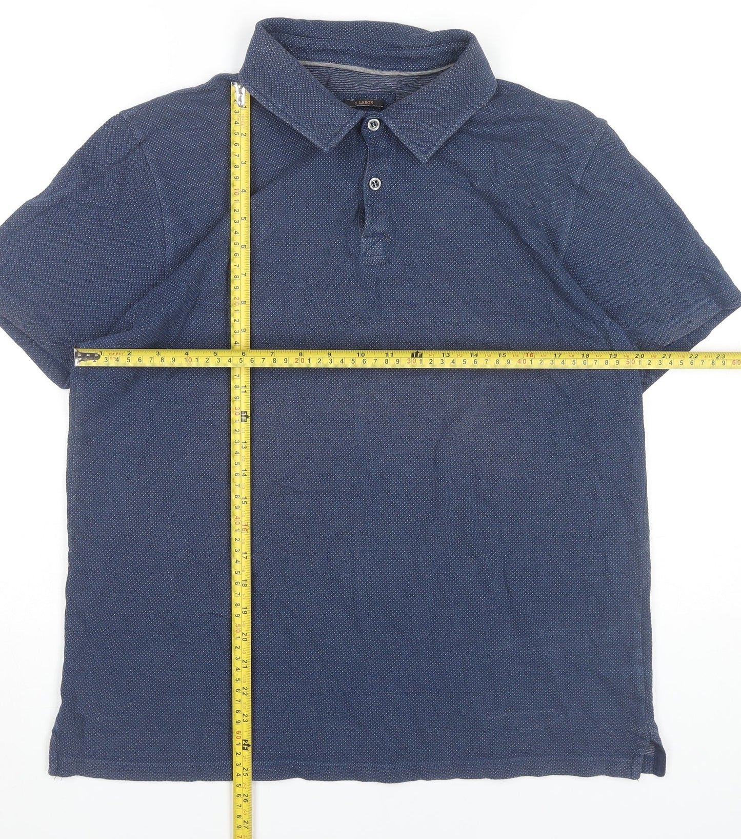 Copper & Black Men’s Blue XL Cotton Polo Shirt Short Sleeve Casual