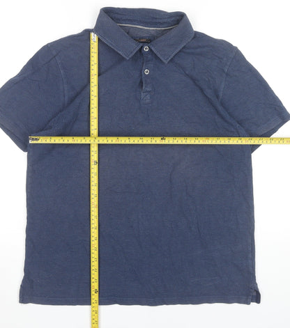 Copper & Black Men’s Blue XL Cotton Polo Shirt Short Sleeve Casual