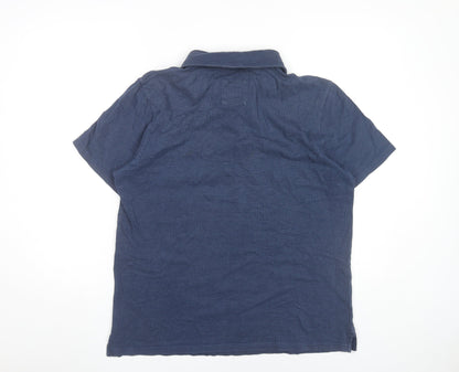 Copper & Black Men’s Blue XL Cotton Polo Shirt Short Sleeve Casual