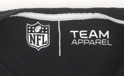 NFL Team Apparel Men’s Black Raiders T-Shirt M Short Sleeve Cotton
