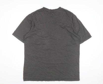 MP Men Grey Cotton Crew Neck Short Sleeve T-Shirt Size M