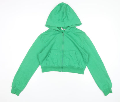 H&M Divided Women’s Green Size 12 Full Zip Hoodie