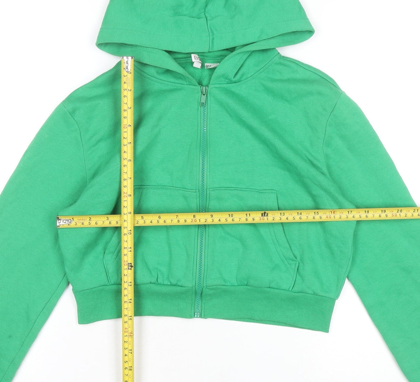 H&M Divided Women’s Green Size 12 Full Zip Hoodie