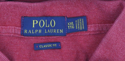 Ralph Lauren Men's Red 2XL Classic Fit Cotton Polo Shirt