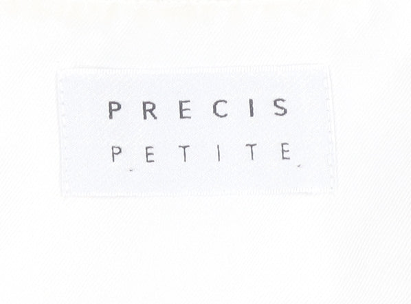 Precis Petite Womens Ivory Linen Blend Blazer Jacket Size 10