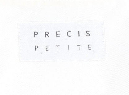 Precis Petite Womens Ivory Linen Blend Blazer Jacket Size 10