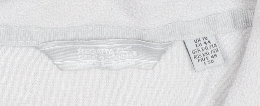 Regatta Women’s Grey Fleece Sweatshirt UK 18 Pullover 1/2 Zip