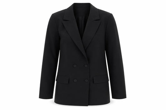 In The Style Women Black Size 8 Double-Breasted Blazer Jacket