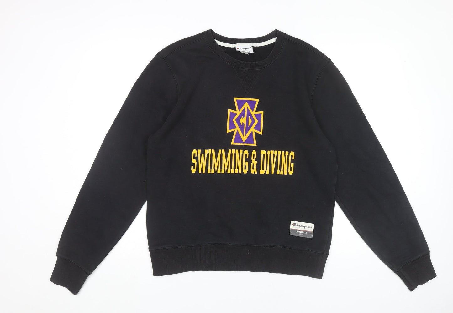 Mens UK Size S Champion Black Pullover Sweatshirt