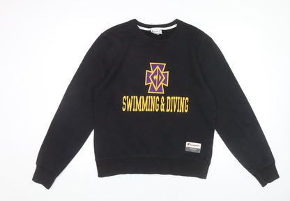 Mens UK Size S Champion Black Pullover Sweatshirt
