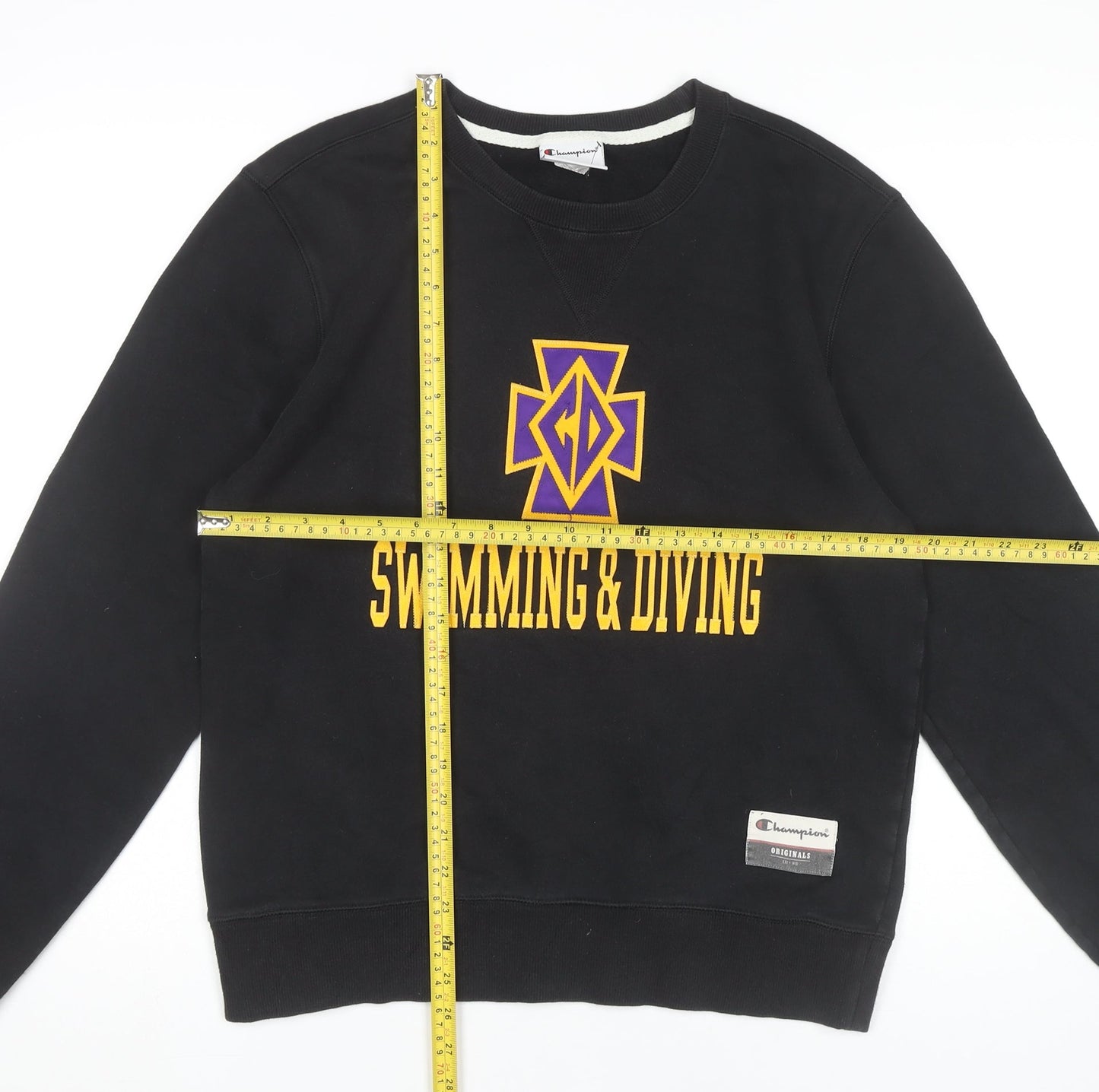 Mens UK Size S Champion Black Pullover Sweatshirt