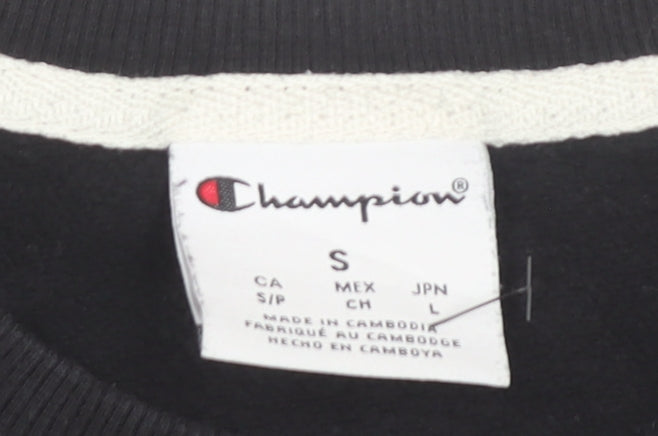 Mens UK Size S Champion Black Pullover Sweatshirt