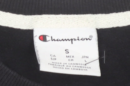 Mens UK Size S Champion Black Pullover Sweatshirt
