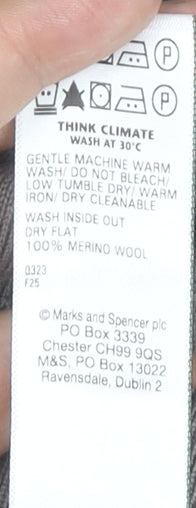 Marks and Spencer Men’s Taupe Merino Wool Henley Jumper M