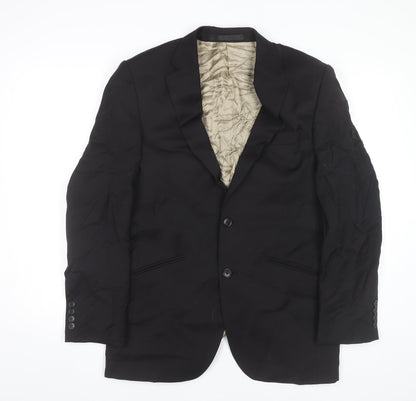 Marks and Spencer Men's Black 38R Wool Blend Blazer Jacket
