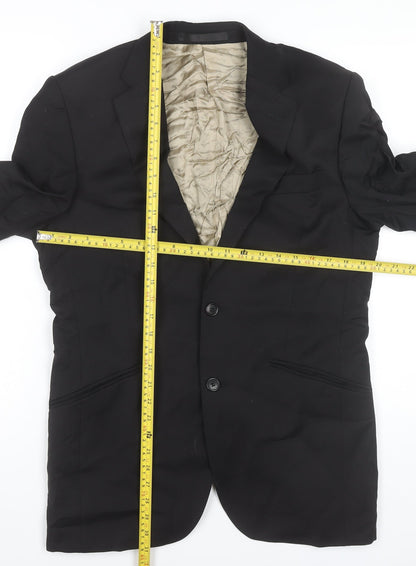 Marks and Spencer Men's Black 38R Wool Blend Blazer Jacket