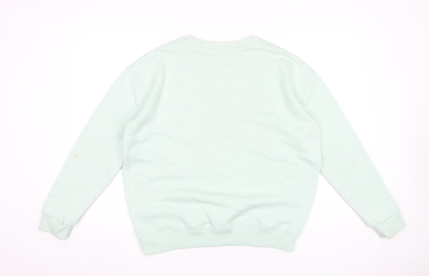 Tommy Jeans Mens Green M Crew Neck Sweatshirt Logo Pullover