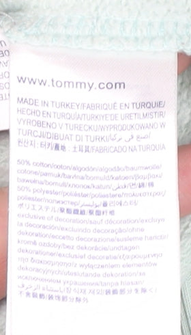 Tommy Jeans Mens Green M Crew Neck Sweatshirt Logo Pullover