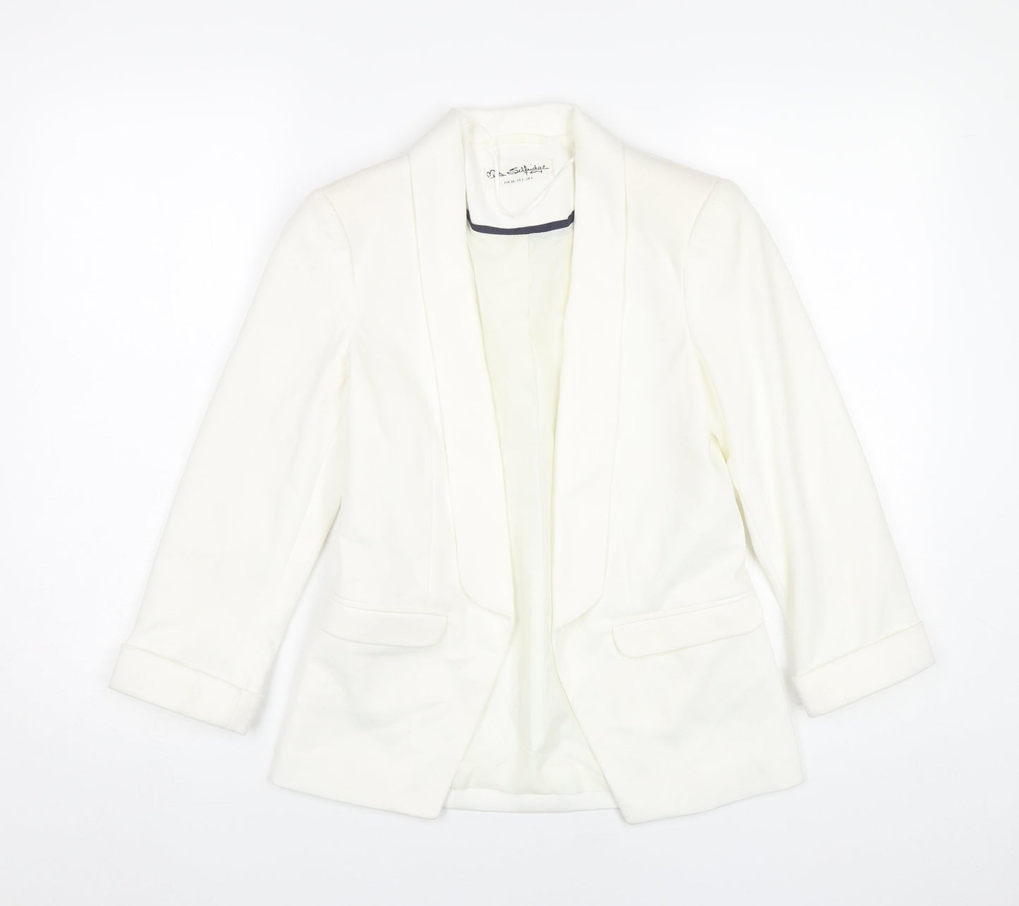 Womens UK Size 6 Miss Selfridge White Basic Jacket