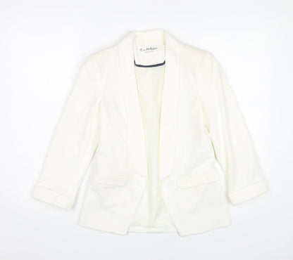 Womens UK Size 6 Miss Selfridge White Basic Jacket