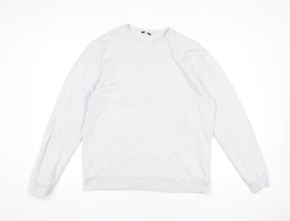 Mens UK Size L Reiss White Pullover Sweatshirt