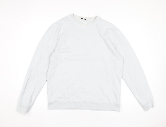 Mens UK Size L Reiss White Pullover Sweatshirt