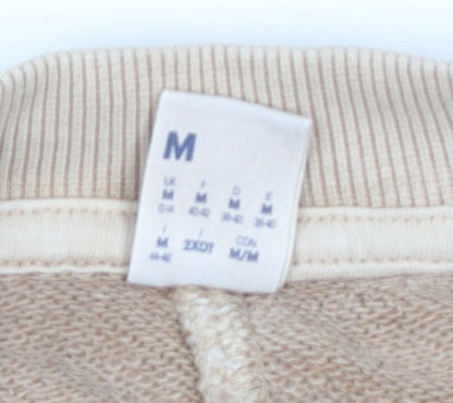 Reebok Womens Beige Pullover Sweatshirt M Casual Athletic