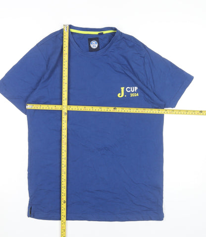 North Sails Men's Blue Medium Graphic Logo Crew Neck T-Shirt