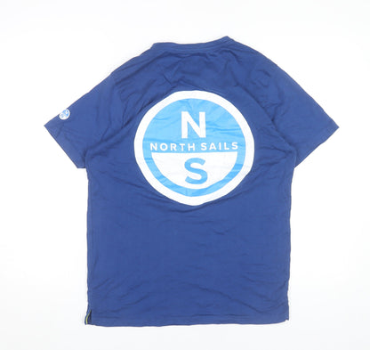 North Sails Men's Blue Medium Graphic Logo Crew Neck T-Shirt