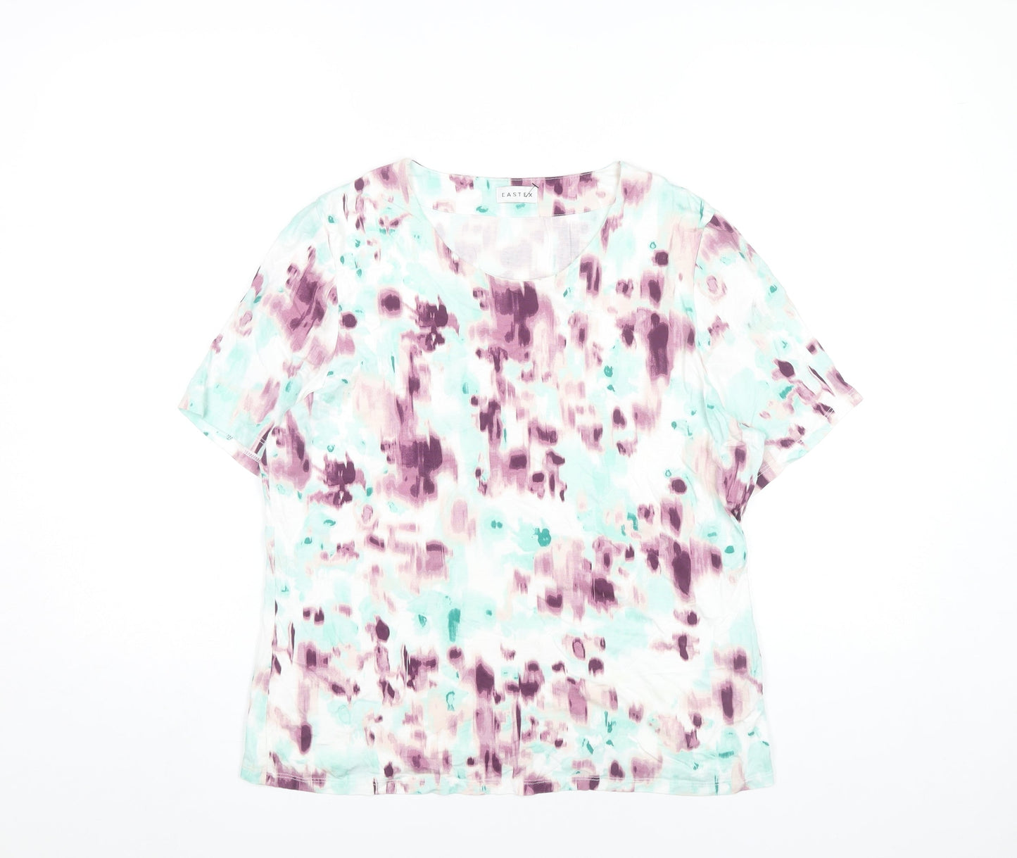 Womens UK Size 14 Eastex Multicoloured Basic T-Shirt