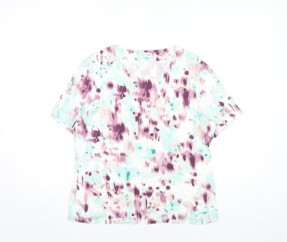 Womens UK Size 14 Eastex Multicoloured Basic T-Shirt