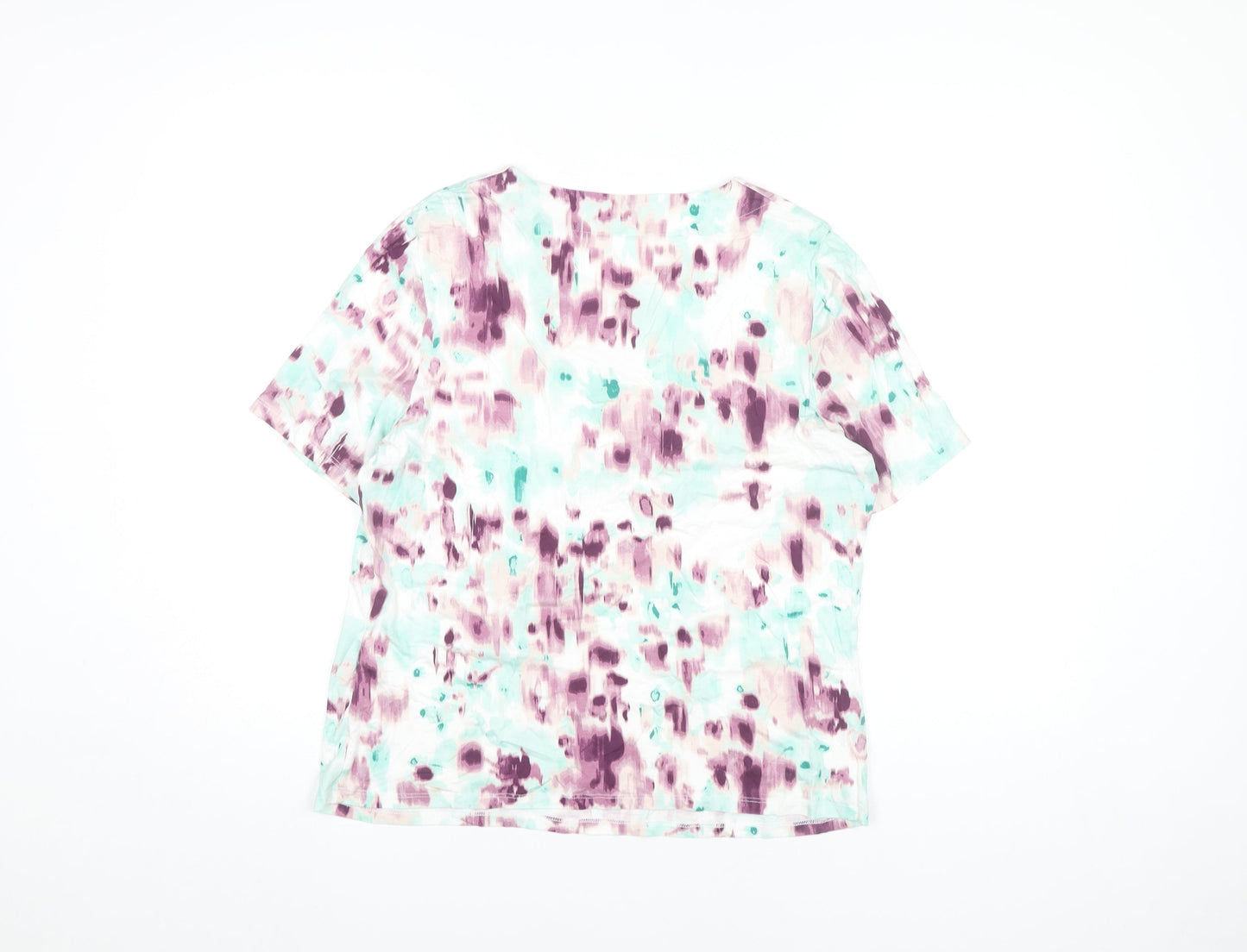 Womens UK Size 14 Eastex Multicoloured Basic T-Shirt