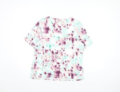 Womens UK Size 14 Eastex Multicoloured Basic T-Shirt